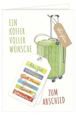 Produktbild von Abschiedskarte Jumbo, A4, bunt, mit Umschlag und Spruch