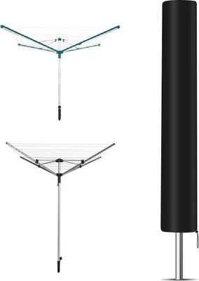 Produktbild von Wäschespinne Schutzhülle 168 x 30 x 30 cm, 420D Oxford, Winterfest, UV Beständig, Compatible mit Leifheit, Brabantia, Vileda, Juwel
