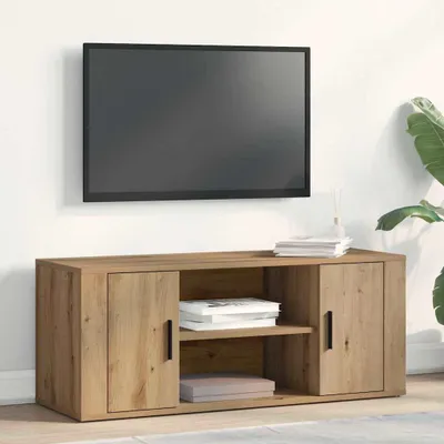 Obrázek produktu pro Maison Exclusive – Televizní skříňky, rozměry 100 x 35 x 40 cm, materiál: dřevotříska s povrchovou úpravou imitující dubové dřevo