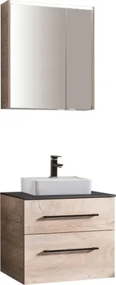Produktbild von Fackelmann OXFORD Badmöbelset 4-teilig, 60 cm, Braun hell, Keramik