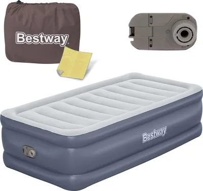 Produktbild von Bestway® TriTech® Single-Luftbett mit integrierter Elektropumpe 191 x 97 x 51 cm