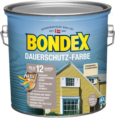 Produktbild von Bondex Dauerschutzfarbe 2,5 L cremeweiß