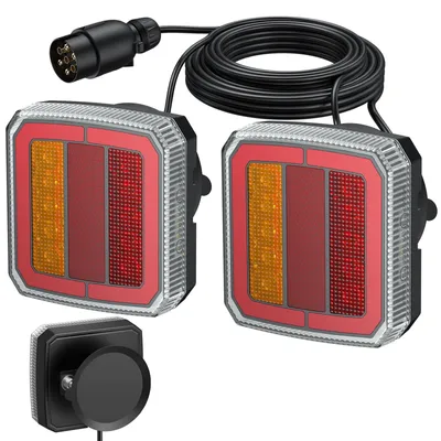 Produktbild von Rückleuchten für Anhänger mit 40 LEDs, 12-30 V, 7-poliges Anhängerlichtset mit 7,5 m Kabel