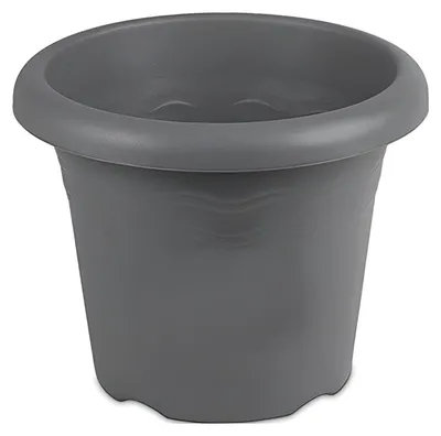 Produktbild von Grauer runder Pflanzentopf/Blumentopf Flori 16 cm Kunststoff