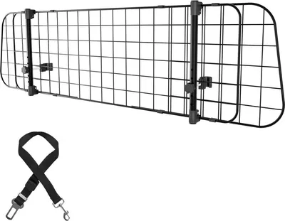 Produktbild von Yakimz hundegitter auto verstellbar von 90-145 cm Hundeschutzgitter Für hunde schwarz