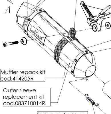 Produktbild von Endschalldämpfer LeoVince Auspuff-Ersatzteil 0457 / 10410, Ø 54mm 300mm