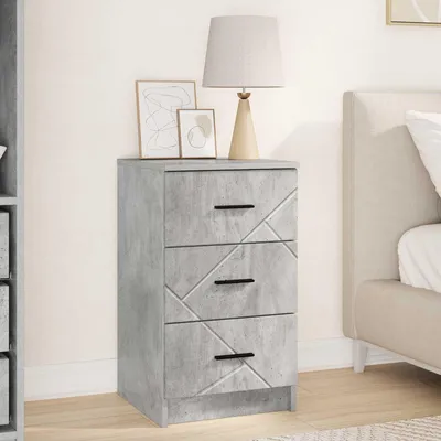 Immagine prodotto di vidaXL Comodino grigio cemento 38 x 38 x 66 cm materiale a base di legno