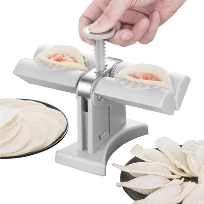 Produktbild von 2022 Automatische Knödelmaschine, Haushalts-Doppelkopf-Knödelmaschine, Lazy Dumplings Maker,Ravioli Pressform Herstellungswerkzeug,Schnell und Bequem zur Herstellung vonKlöß