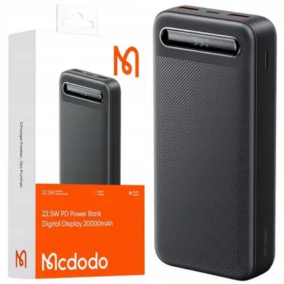 Obrázek produktu pro Mcdodo Powerbank 20000Mah S Displejem 3X Usb Usb-C 22,5W + Usb-C Kabel