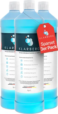 Produktbild von KLARBERG® 3x1L Bodenreiniger Wischroboter Reinigungsmittel Konzentrat 1:100 I Frischer Duft mit unserem Reinigungsmittel für Saugwischer