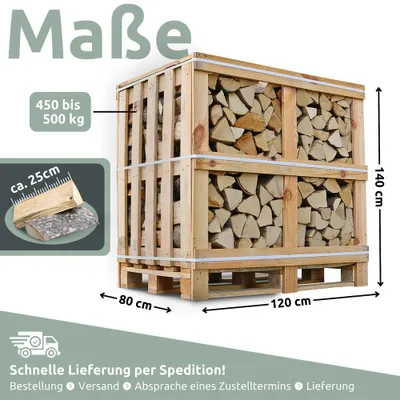 Produktbild von Brennholz Hainbuche 25 cm 1RM/ 1,6 SRM