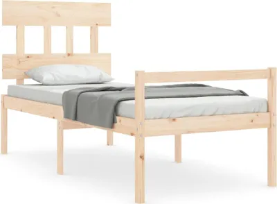 Produktbild von vidaXL Seniorenbett mit Kopfteil 90x200 cm Massivholz