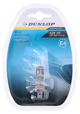 Image de 1 ampoule halogène pour phare H1 55 W 12 V P14.5s E4 Dunlop