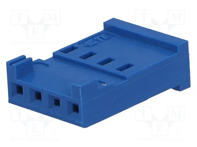 Productafbeelding van 5x connector, 2,54 mm, female, voor bedradingsplaat, 4 polen, contactloos, artikelnummer 281838-4, Signteck