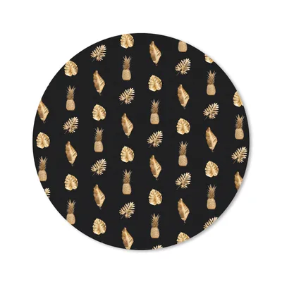 Produktbild von MuchoWow® Mauspad Mousepad Blätter - Gold - Muster 30x30 cm - Mousepads - Maus Mat - Pad - Mausunterlage - Tischunterlage - Schreibtischmatten