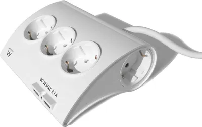 Imagen del producto de EWENT EW3935 Regleta 5 Schuko + 2 usb 2.1A