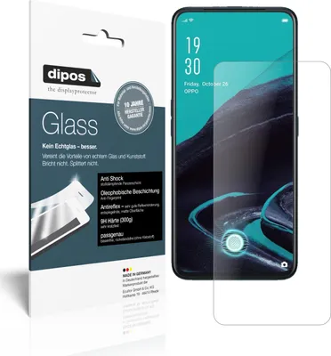 Produktbild von 2x Schutzfolie für Oppo Reno2 Z matt - Anti-Shock 9H Folie dipos Glass Kunststoffglas