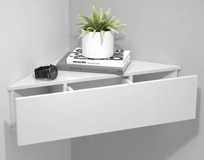 Produktbild von VCM Nachtschrank | Wandschublade | Wandboard | Eckregal |Nachttisch | Maße ca. H. 15 x B. 60 x T. 43 cm - Usal S