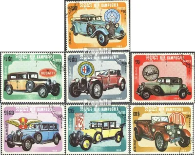 Produktbild von Briefmarken Kambodscha 1984 Mi 598-604 (kompl.Ausg.) gestempelt Autos