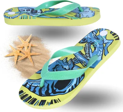 Produktbild von Seladogrünen Jungen-Flip-Flops mit Dinosaurier 31-32 EU