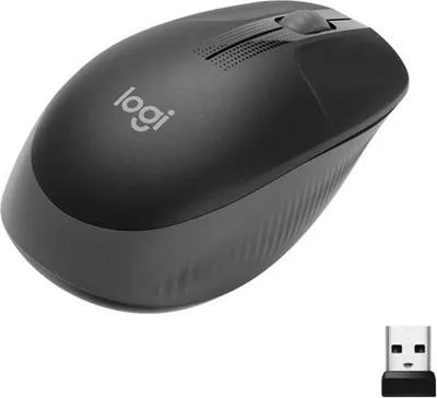 Obrázok produktu pre Myš, bezdrôtová, Logitech M190, ergonomická, optické snímanie, 1000 DPI, čierna