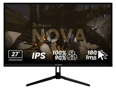 Image de Arozzi Nova 27" Écran Gaming - 2560x1440  - QHD IPS - 180 Hz - Noir
