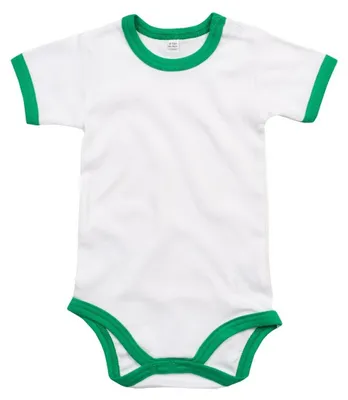 Produktbild von Babybugz - "Ringer" Bodysuit für Baby FK1860 (68) (Weiß/Irisches Grün)