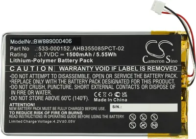 Produktbild von vhbw Akku Ersatz für Logitech L/N: 2012, 533-000152, 533-000204, AHB355085PCT-02 für kabellose Tastatur (1500 mAh, 3,7 V, Li-Polymer)