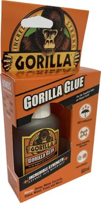 Obrázok produktu pre Gorilla Glue, univerzálne lepidlo na drevo | kov | sklo | kameň | omietku a mnoho ďalšieho, vodotesné, veľkosť:60 ml