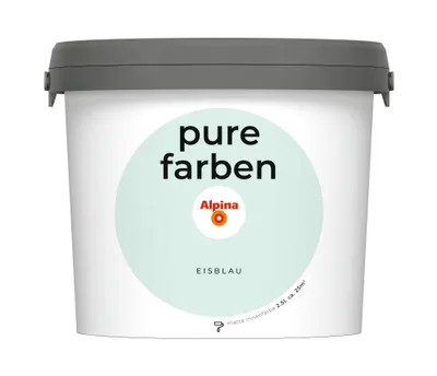 Produktbild von Alpina pure farben Wandfarbe eisblau 2,5 L