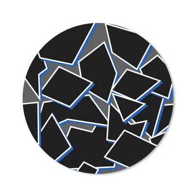 Produktbild von MuchoWow® Mauspad Mousepad Formen - Geometrie - Schwarz - Design 20x20 cm - Mousepads - Maus Mat - Pad - Mausunterlage - Schreibtischmatte