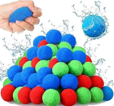 Image de Balles colorées pour jeux aquatiques, 24 pièces, souples