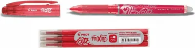Produktbild von Pilot Frixion Point 0.5 Tintenroller rot+ 3 Ersatzminen