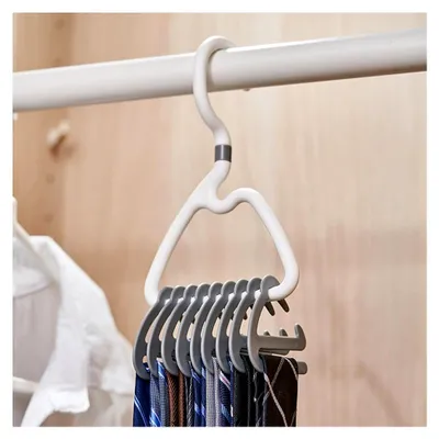 Produktbild von Schal- und Krawattenaufhänger - 360 Grad drehbarer Schrank-Organizer mit 9 Haken