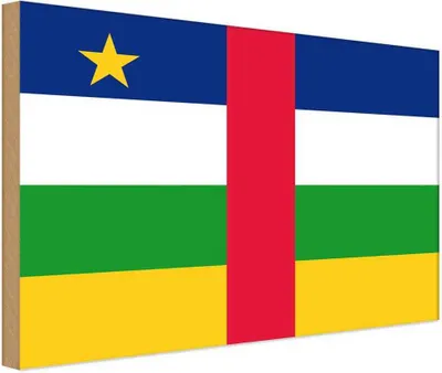 Produktbild von vianmo Holzschild 30x40 cm Zentralafrikanischen Republik Flagge Fahne Wappen