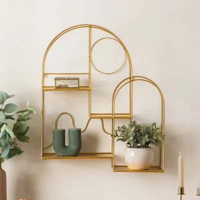 Produktbild von zesso Wandregal Gold Eisen 50 x 13 x 60 cm