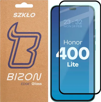 Produktbild von Gehärtetes Glas für Honor 400 Lite, Bizon Glass Edge 2, Schwarzer Rahmen