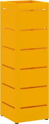 Immagine prodotto di vidaXL Portaombrelli con spazio contenitore, colore senape, 15,5 x 15,5 x 49 cm, acciaio