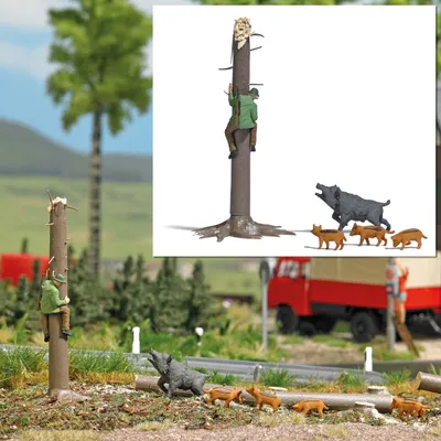 Produktbild von Busch 7958 - 1/87 / H0 Action-Set: Verfolgt - Neu