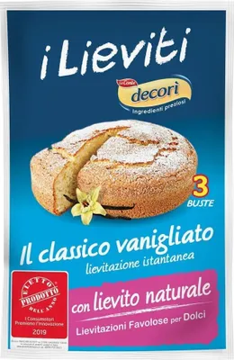Produktbild von Lo conte decori' lievito vanigliato Sauerteig Vanille hefe aus italien 3 Beutel