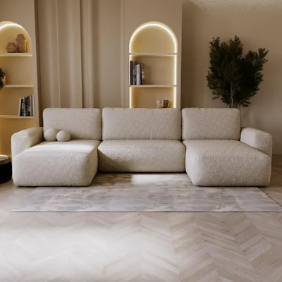 Produktbild von FurMeb24 ECKSOFA FADO U mit Schlaffunktion und bettkasten 374 x 94 x 177 cm Quelle 3