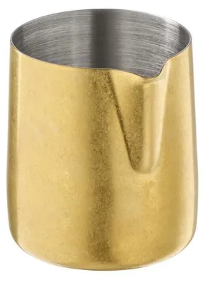 Produktbild von APS 10306 Gießer/ Milchkännchen FLOW, 18/8 Edelstahl, PVD-beschichtet, Vintage-Look, 150 ml, Ø 6 cm, Höhe 6,5 cm, gold