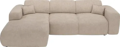 Produktbild von Großes linkes Ecksofa aus beigem Velours - POGNI von Maison Céphy