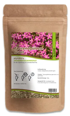 Produktbild von Mynatura Tausendgüldenkraut getrocknet & geschnitten – in verschiedenen Größen - 250g
