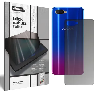 Produktbild von Oppo R15x Rückseite Blickschutzfolie matt Schutzfolie Folie Display Schutz dipos