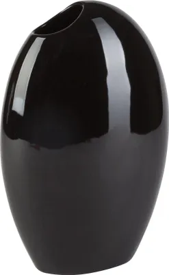 Zdjęcie produktu dla Wazon 'Egg' (18,5x11x27,5cm), czarny