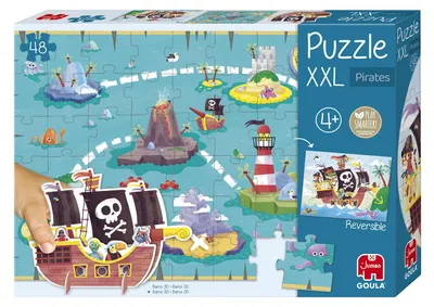 Produktbild von Jumbo GOULA - XXL Puzzle Piraten, 50 Stück(e), Fantasie, 4 Jahr(e)