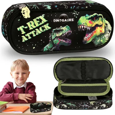 Produktbild von Schwarz, FÄCHERMÄPPCHEN für Jungen, Tasche für SCHULBEDARF 5x21x9cm