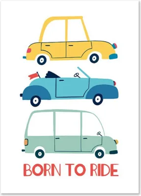 Produktbild von TPFLiving Kunstdruck LW-1020 (OHNE RAHMEN) Poster - Leinwand - Wandbild - Hochauflösender Giclée-Druck, langlebig und hochwertig - Autos für Kinderzimmer -  - Größe: 15x20cm