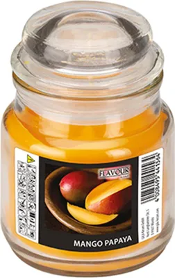 Produktbild von Flavour by GALA "Flavour by GALA" Bonbonglas mit Wachsfüllung Ø 60 mm · 85 mm pfirsich - Mango-Papaya | Packung (1 Stück)